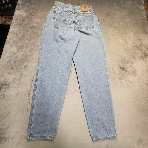 Vintage Zena Jeans Womens 10 Light Wash High Rise Tapered Leg Mom Denim 90s - Picture 10 of 11